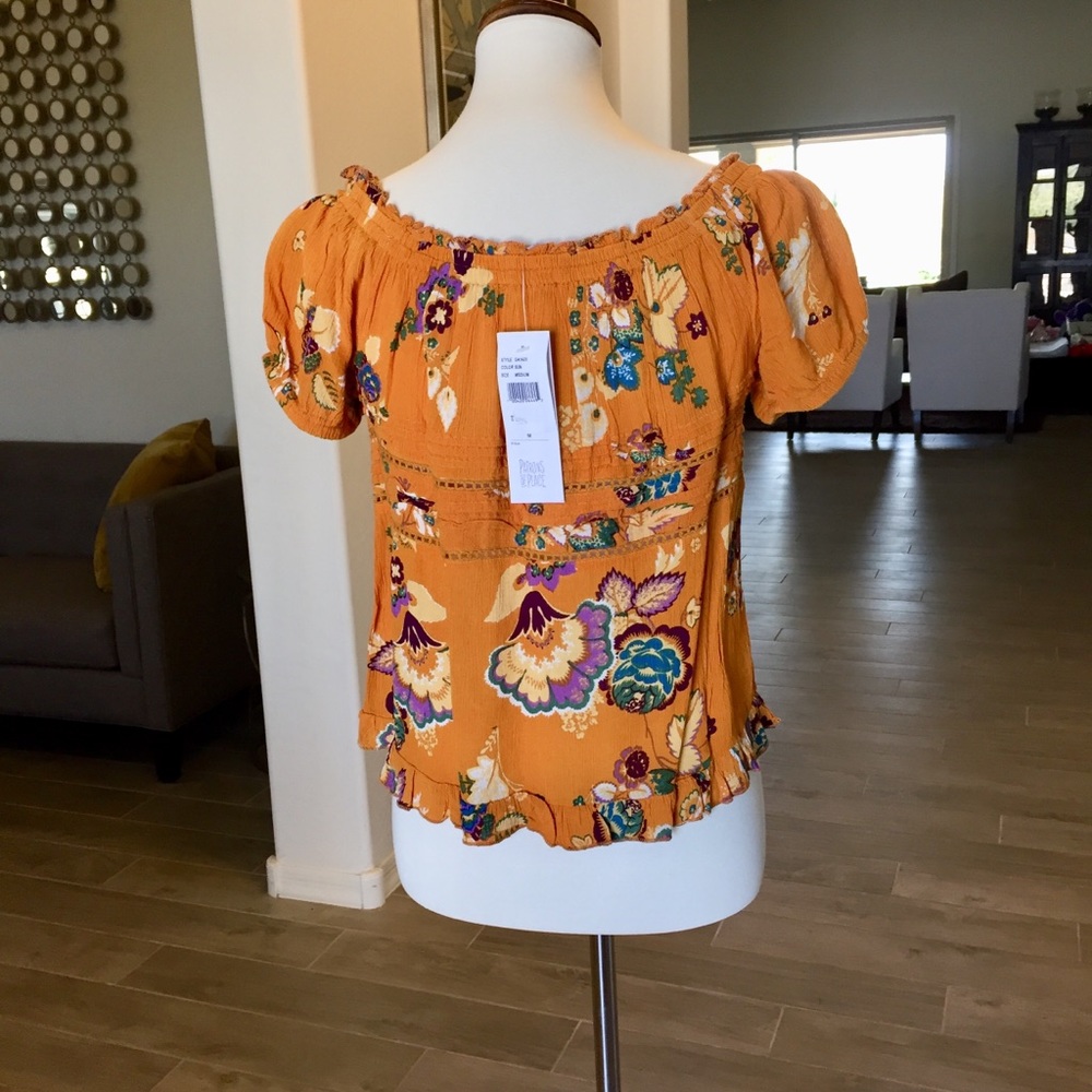 Patrons of Peace Off The Shoulder Floral Top - Picture 6 of 7